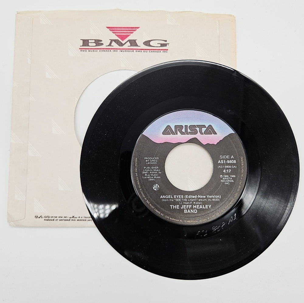 VINTAGE 45 7" VINYL RECORD | The Jeff Healey Band "Angel Eyes" & "Don't Let..."